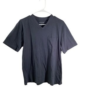 Schiesser Men's V-Neck Comfort Essential T-Shirt in Kohle